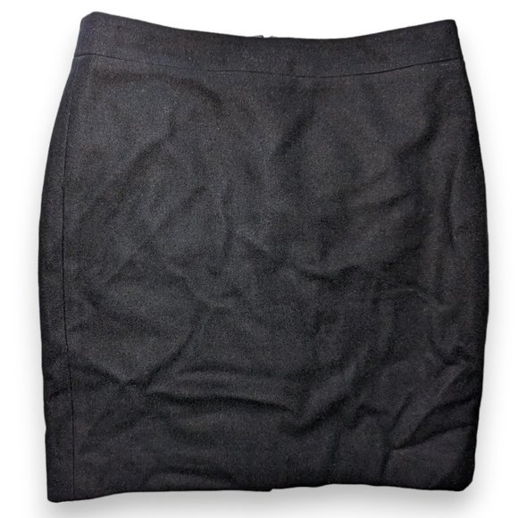 J Crew The Pencil Skirt Black Wool Lined size 8 - Picture 1 of 7